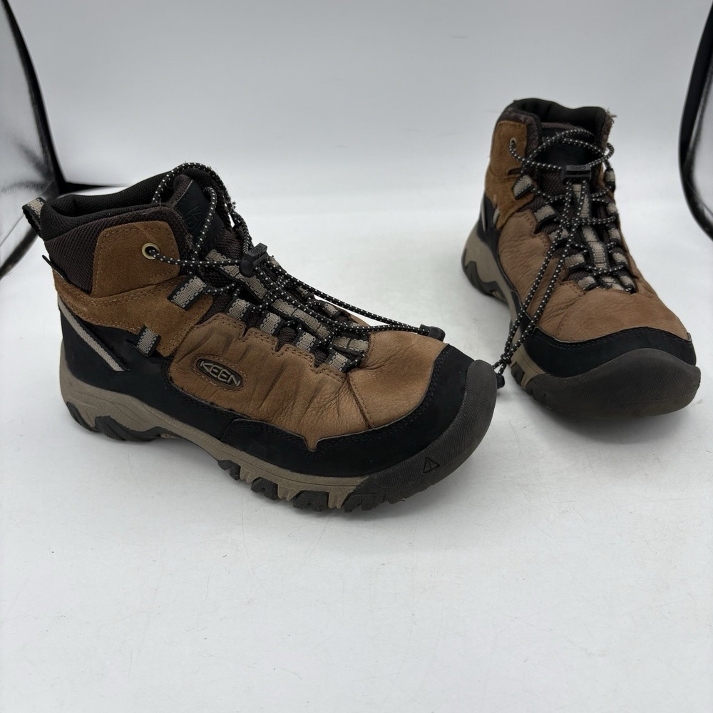 Keen Hiking Boots Boys Youth Size 2 Y Kid Targhee IV Mid Dry Brown Leather